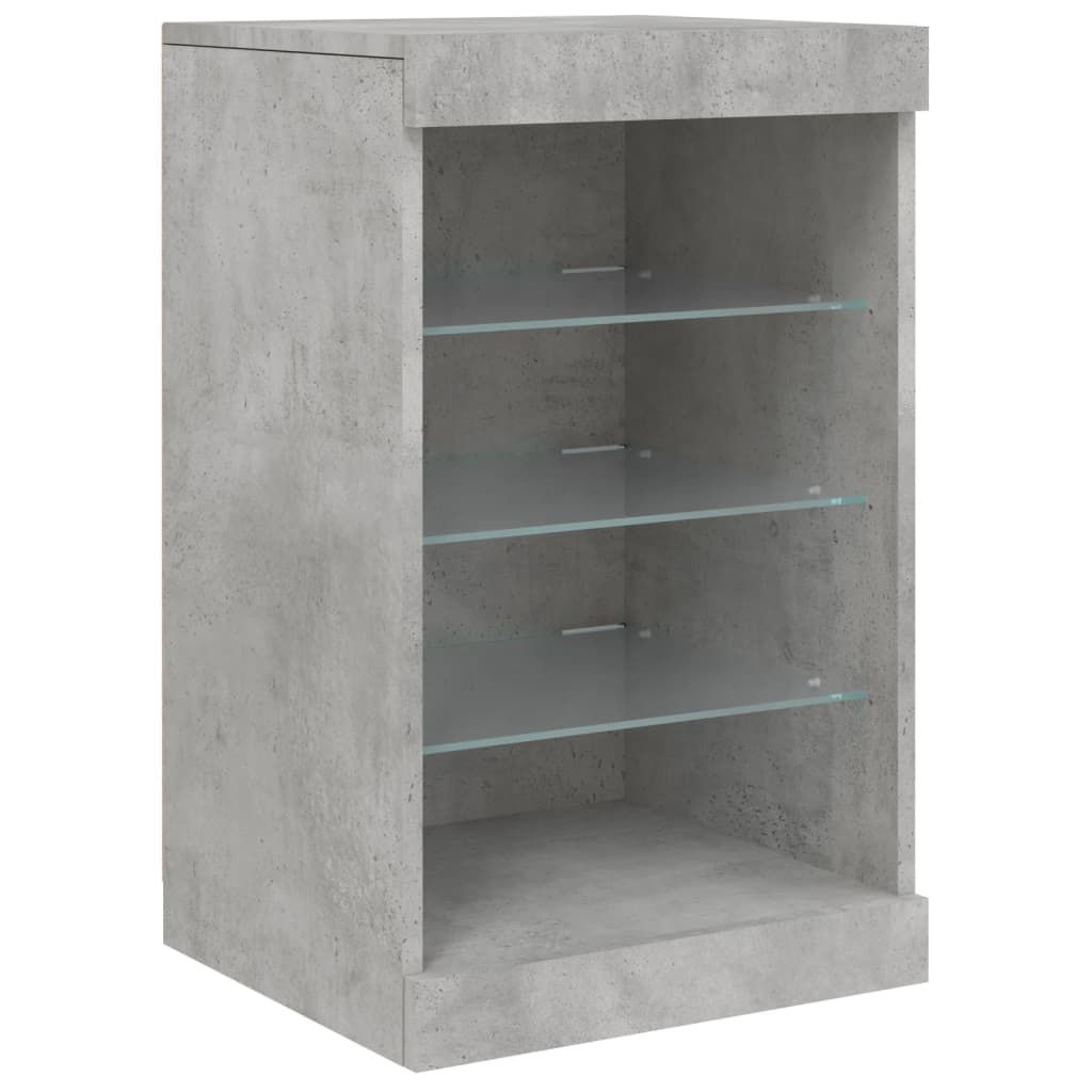 Sideboard mit LED-Leuchten Betongrau 162x37x67 cm