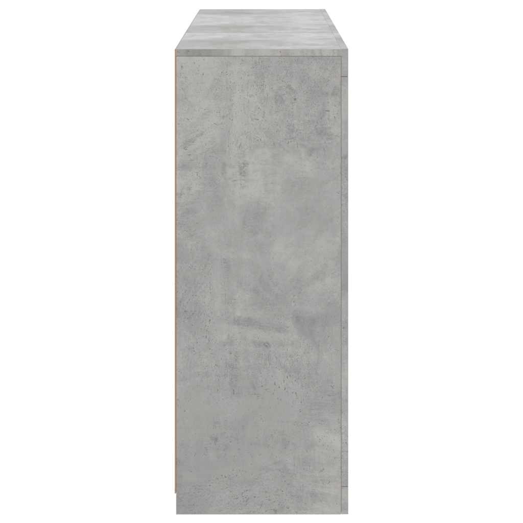 Sideboards mit LED-Leuchten 3 Stk. Betongrau Holzwerkstoff