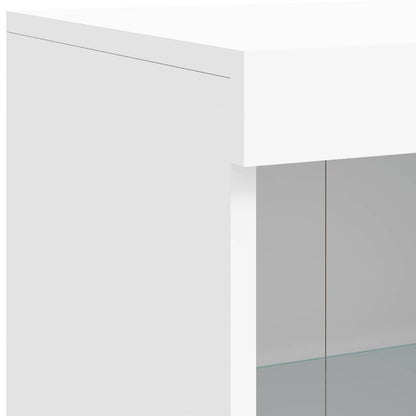 Sideboards mit LED-Leuchten 3 Stk. Weiß Holzwerkstoff