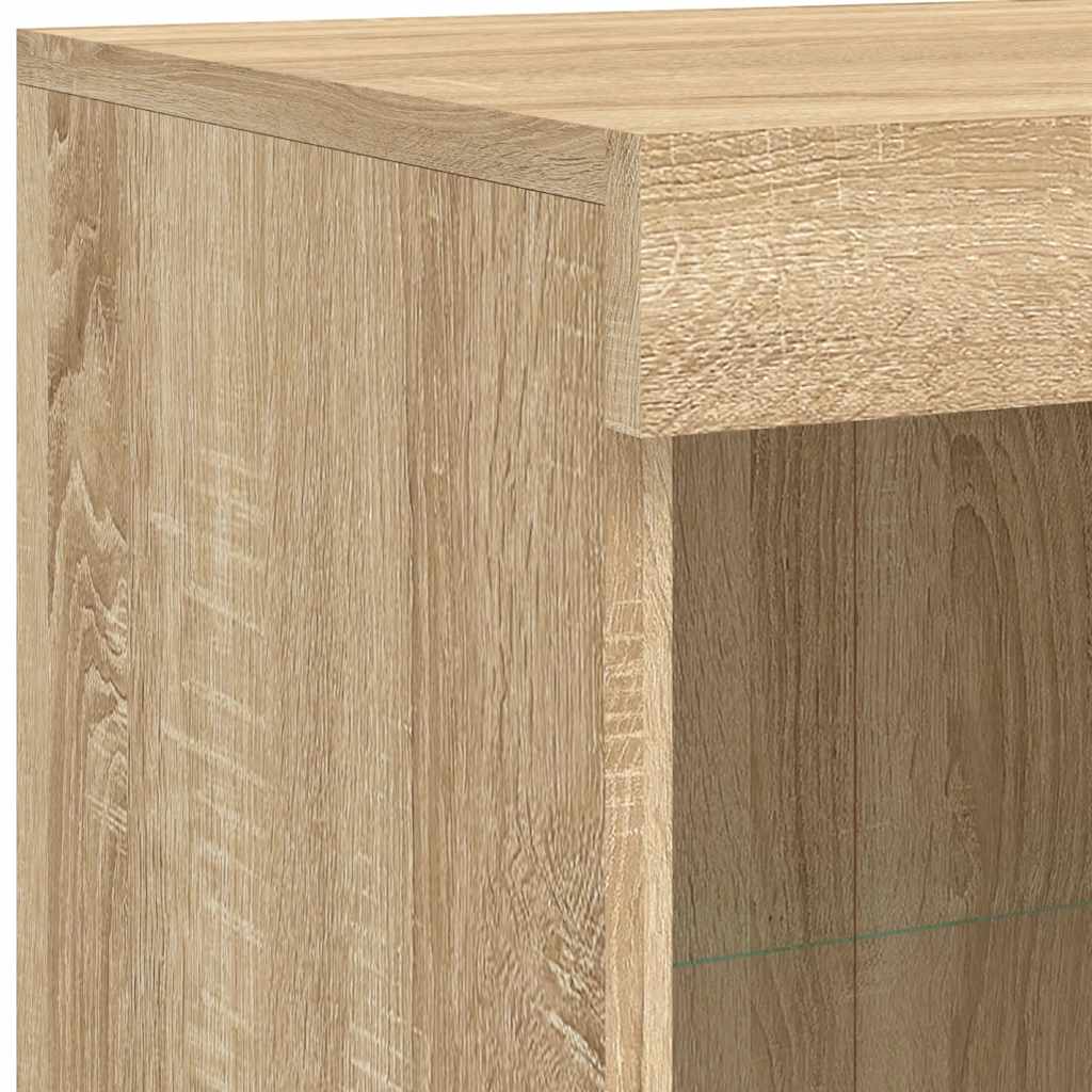 Sideboards mit LED-Leuchten 3 Stk. Sonoma-Eiche Holzwerkstoff
