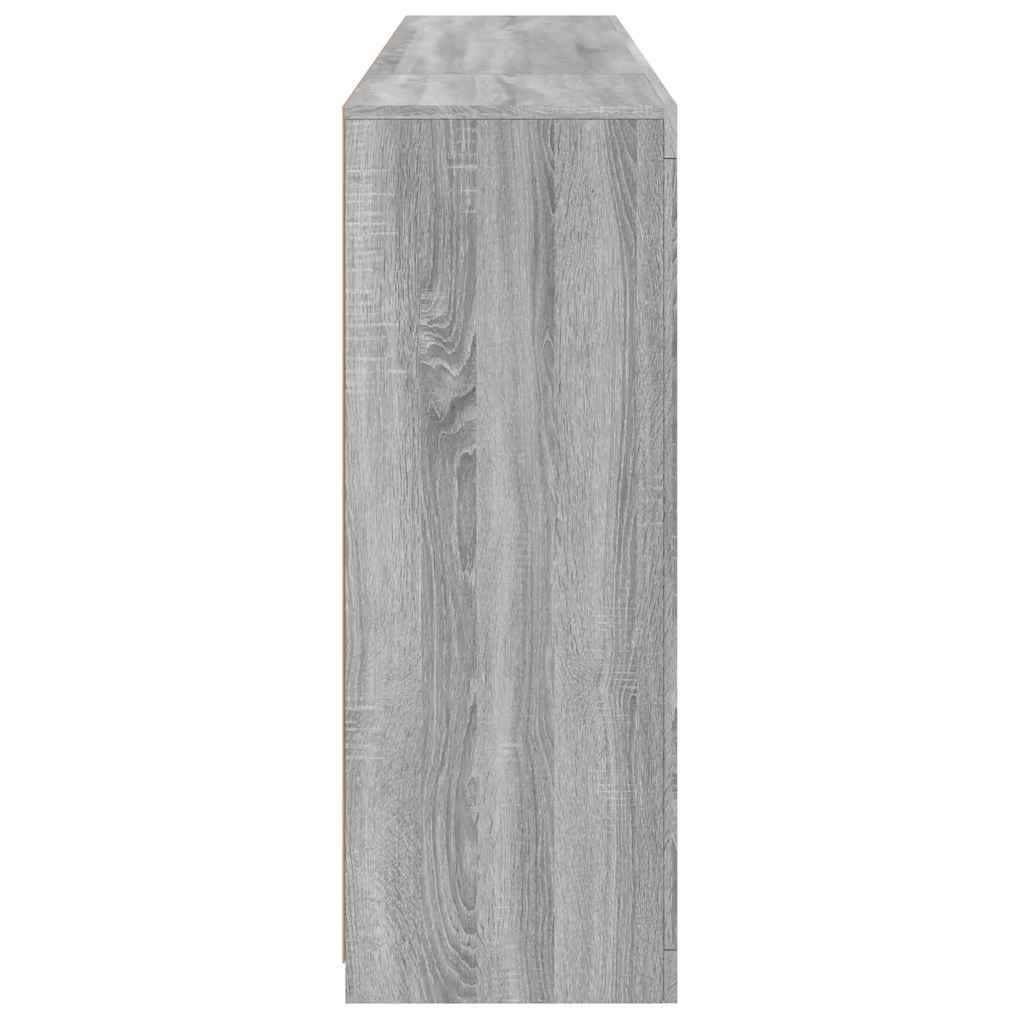 Sideboards mit LED-Leuchten 3 Stk. Grau Sonoma Holzwerkstoff