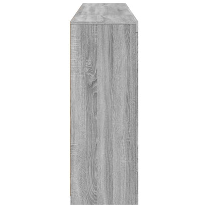 Sideboards mit LED-Leuchten 3 Stk. Grau Sonoma Holzwerkstoff