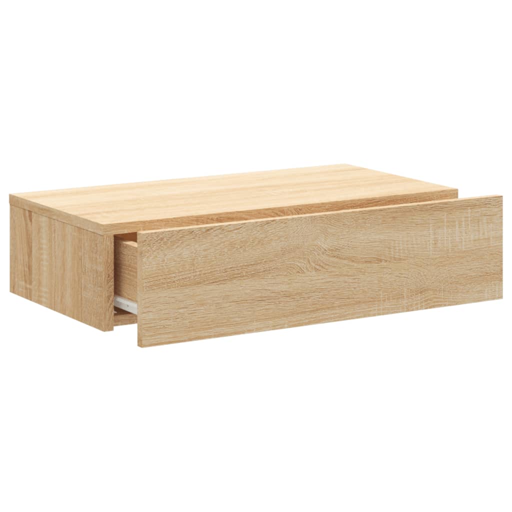 Meuble TV avec lumières LED Chêne Sonoma 60x35x15,5 cm