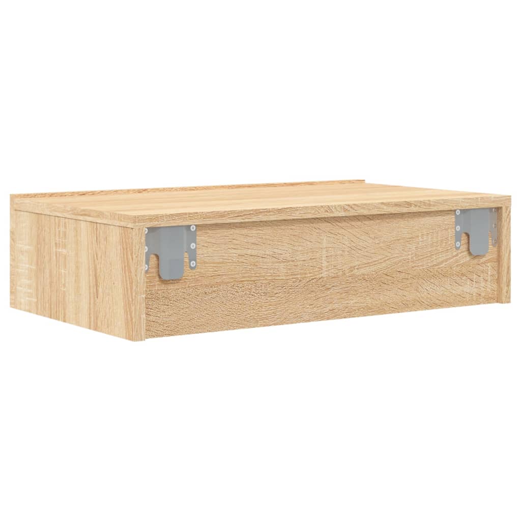 Meuble TV avec lumières LED Chêne Sonoma 60x35x15,5 cm