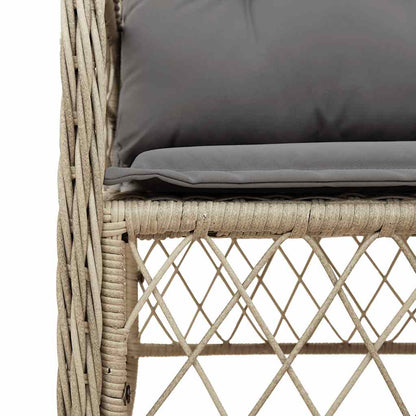 Gartenstühle mit Kissen 2 Stk. Beigemischung Poly Rattan