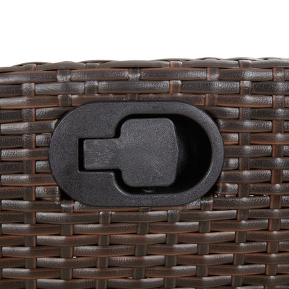 3-tlg. Bistro-Set mit Kissen Braun Poly Rattan