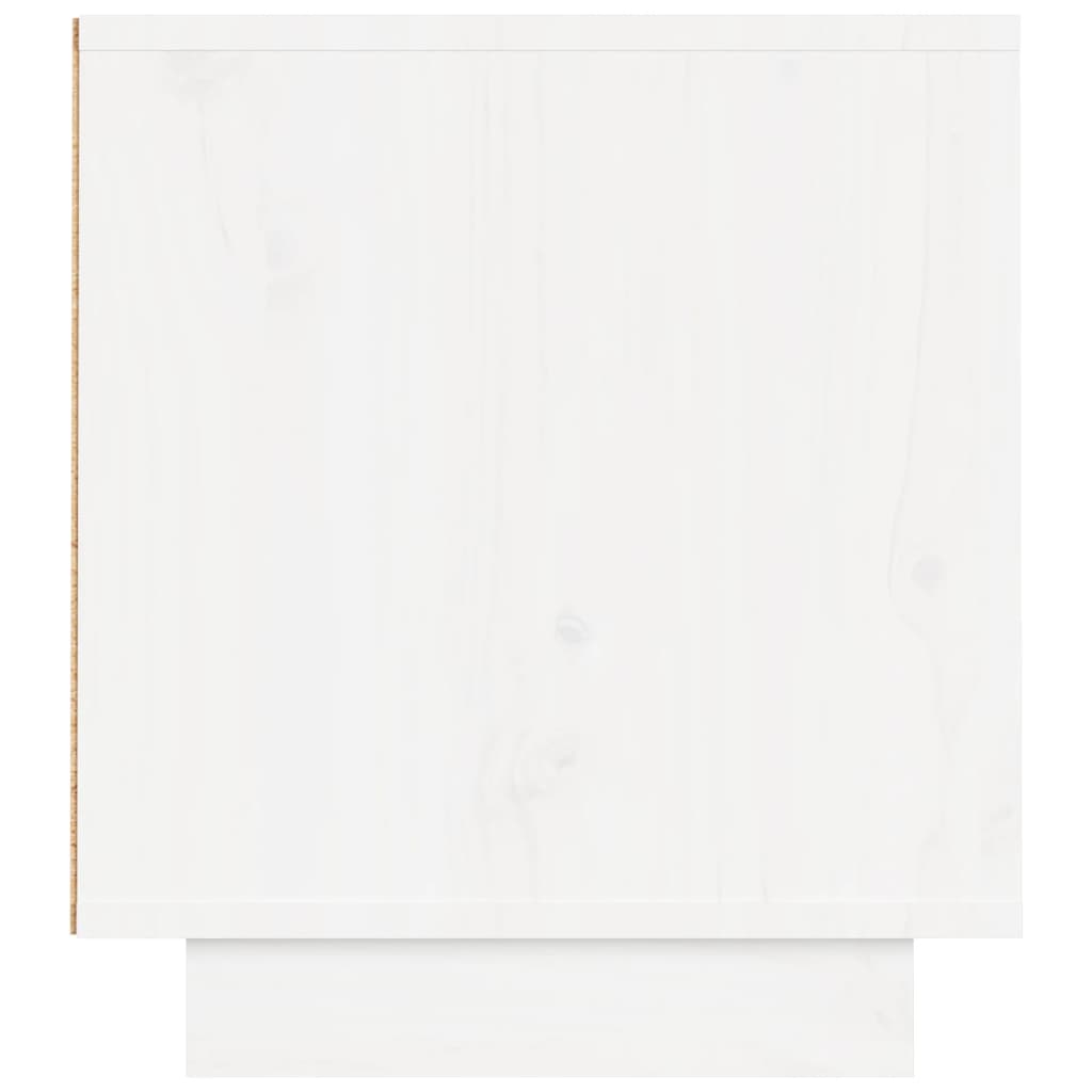 Meuble TV blanc 140x35x40 cm en bois de pin massif