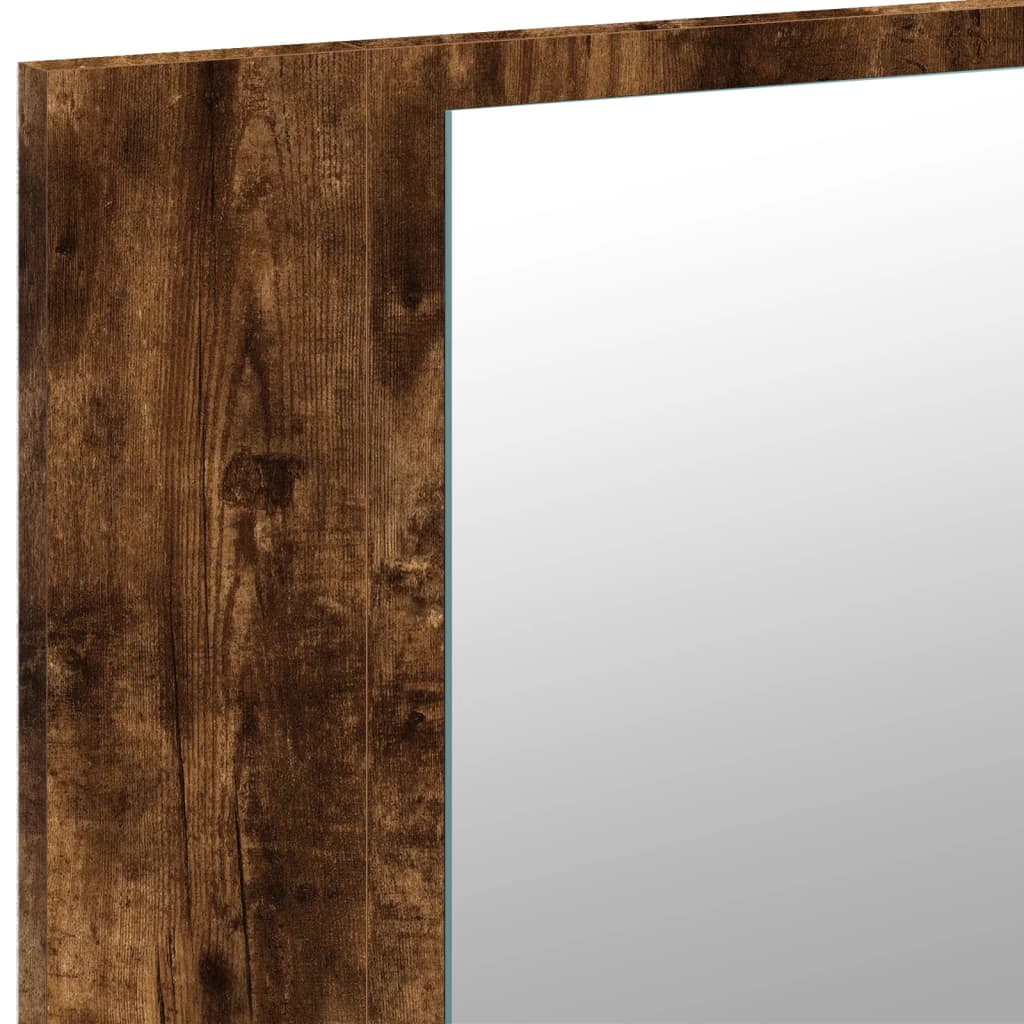 LED mirror cabinet smoked oak 80x12x45 cm acrylic