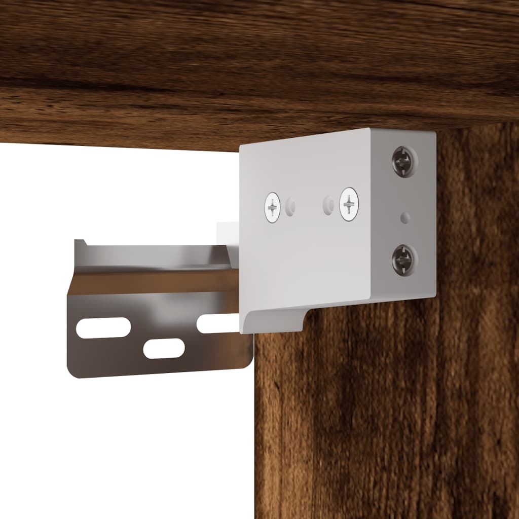 LED mirror cabinet smoked oak 80x12x45 cm acrylic