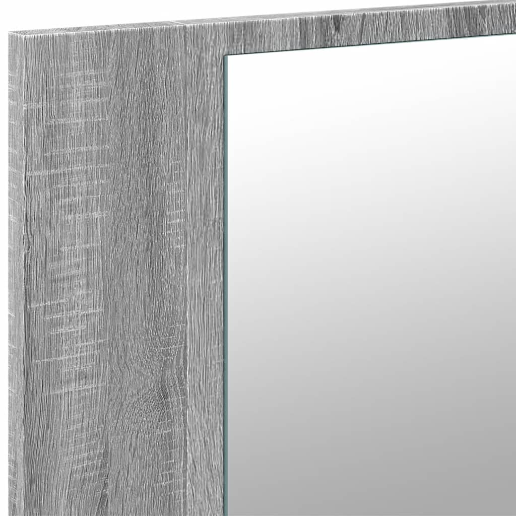 LED mirror cabinet gray Sonoma 80x12x45 cm acrylic