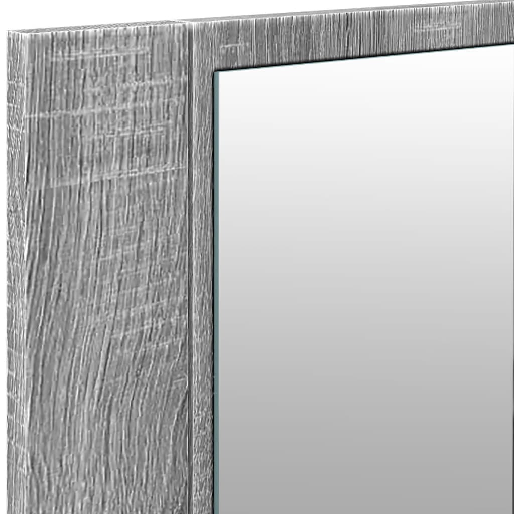 LED mirror cabinet gray Sonoma 100x12x45 cm