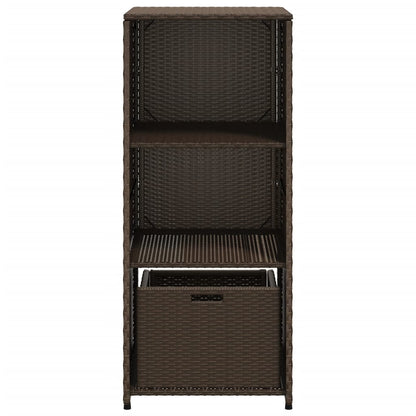 Gartenschrank Braun 50x55x115 cm Poly Rattan