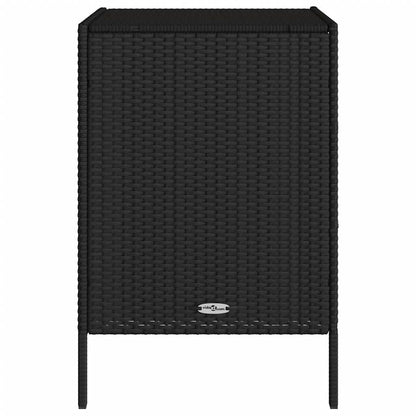 Gartenschrank Schwarz 55x59x80 cm Poly Rattan