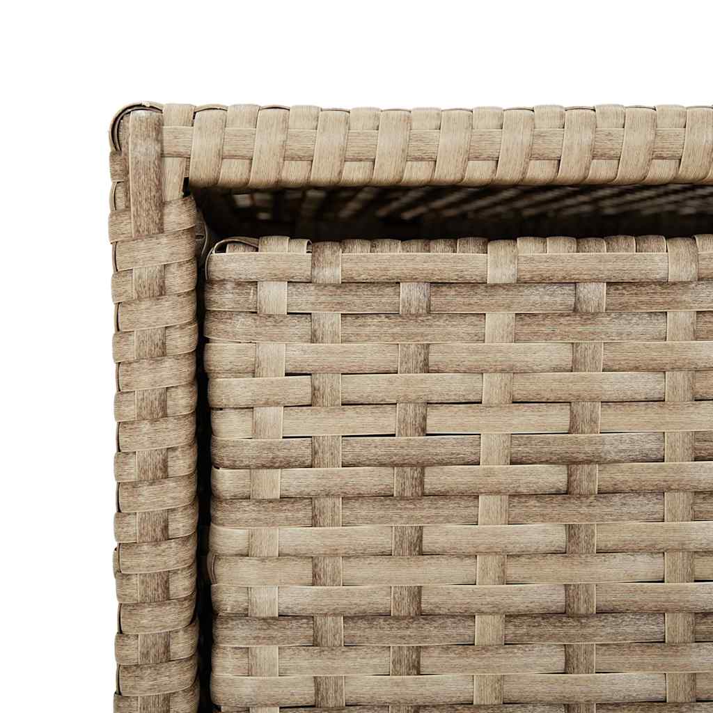Gartenschrank Beige 55x59x69 cm Poly Rattan