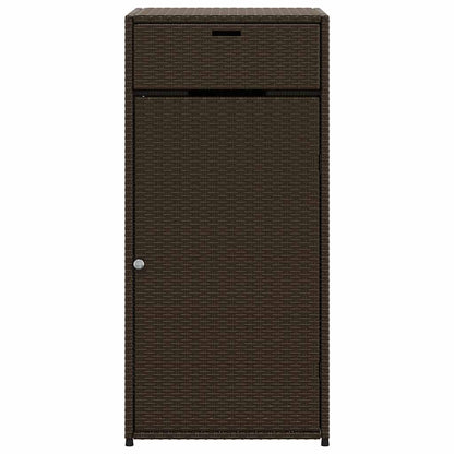 Gartenschrank Braun 55x55x111 cm Poly Rattan