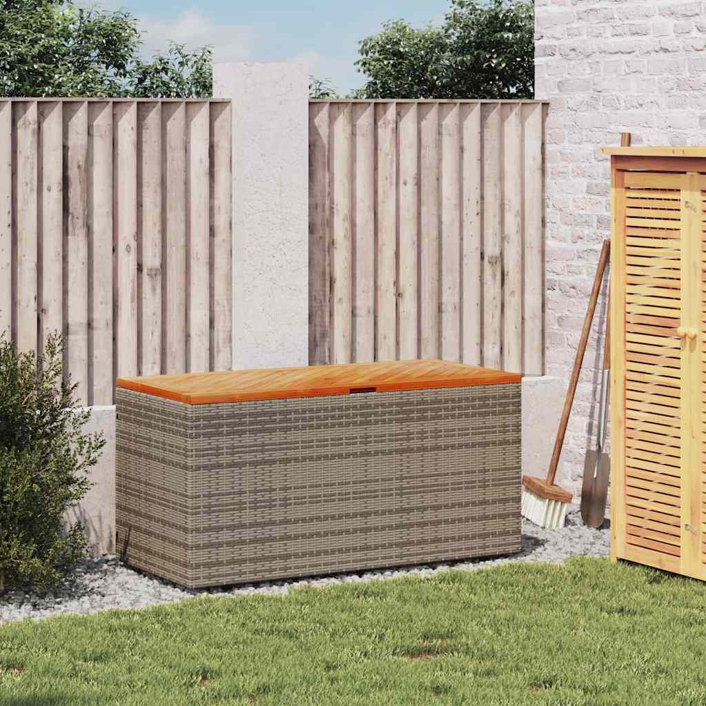 Gartentruhe Poly Rattan Akazienholz