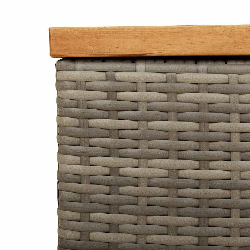 Gartentruhe Poly Rattan Akazienholz