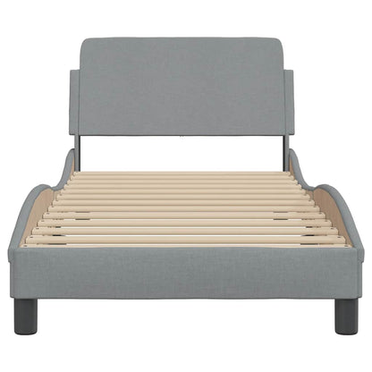 Bettgestell "Dover" Hellgrau 80x200 cm Stoff