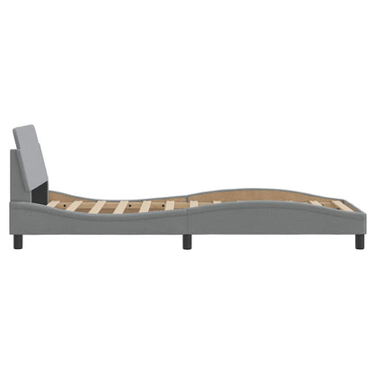 Bettgestell "Dover" Hellgrau 80x200 cm Stoff