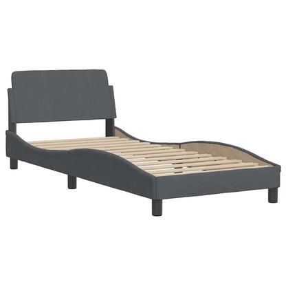 Bettgestell "Dover" Dunkelgrau 80x200 cm Samt