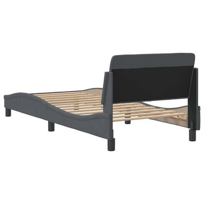 Bettgestell "Dover" Dunkelgrau 80x200 cm Samt