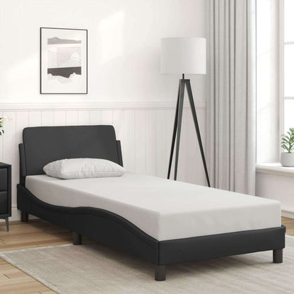 Bettgestell "Dover" Schwarz 80x200 cm Kunstleder