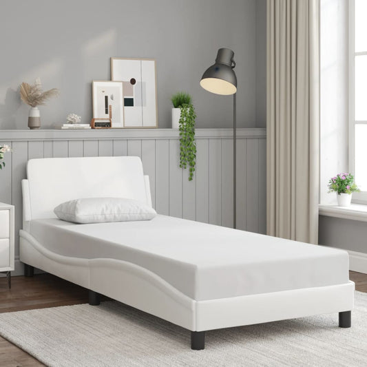 Bettgestell "Dover" Weiß 80x200 cm Kunstleder
