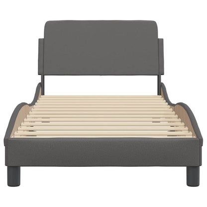 Bettgestell "Dover" Grau 80x200 cm Kunstleder