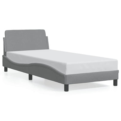 Bettgestell "Dover" Hellgrau 90x190 cm Stoff