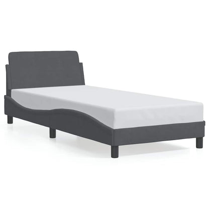 Bettgestell "Dover" Dunkelgrau 90x190 cm Samt