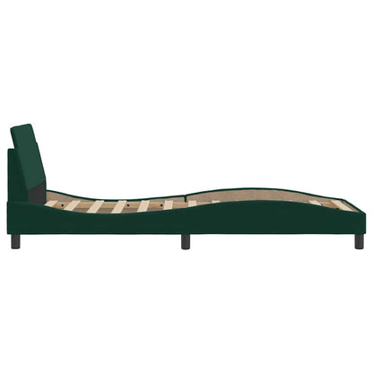 Bettgestell "Dover" Dunkelgrün 90x190 cm Samt