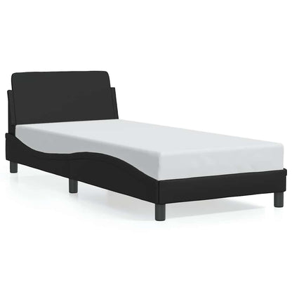 Bettgestell "Dover" Schwarz 90x190 cm Kunstleder