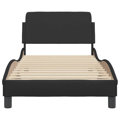 Bettgestell "Dover" Schwarz 90x190 cm Kunstleder