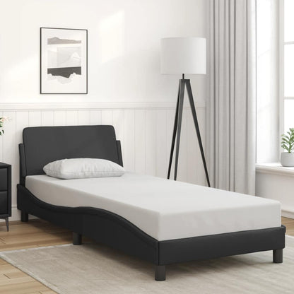 Bettgestell "Dover" Schwarz 90x190 cm Kunstleder