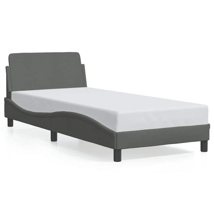 Bettgestell "Dover" Dunkelgrau 90x200 cm Stoff