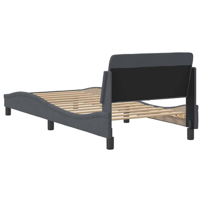 Bettgestell "Dover" Dunkelgrau 90x200 cm Samt