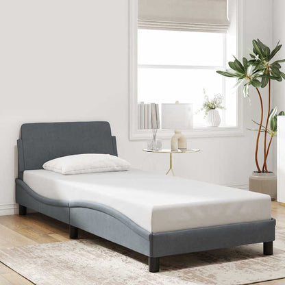 Bettgestell "Dover" Dunkelgrau 90x200 cm Samt