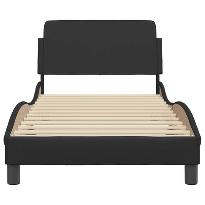 Bettgestell "Dover" Schwarz 90x200 cm Kunstleder
