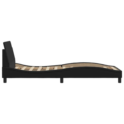 Bettgestell "Dover" Schwarz 90x200 cm Kunstleder