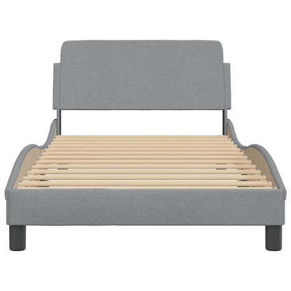 Bettgestell "Dover" Hellgrau 100x200 cm Stoff