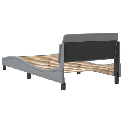 Bettgestell "Dover" Hellgrau 100x200 cm Stoff