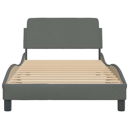Bettgestell "Dover" Dunkelgrau 100x200 cm Stoff