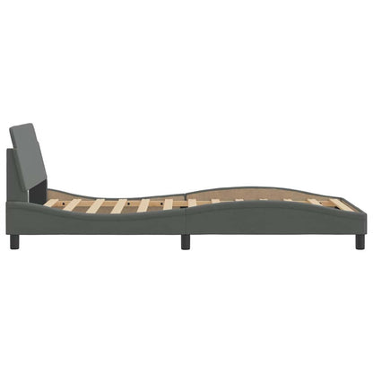 Bettgestell "Dover" Dunkelgrau 100x200 cm Stoff