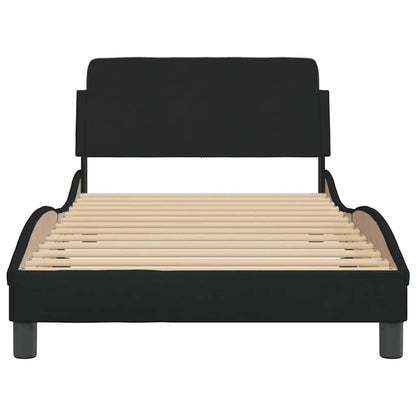 Bettgestell "Dover" Schwarz 100x200 cm Stoff