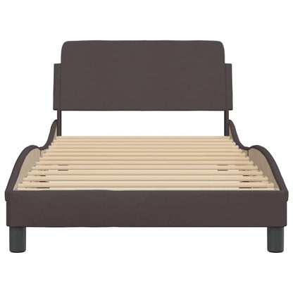Bettgestell "Dover" Dunkelbraun 100x200 cm Stoff