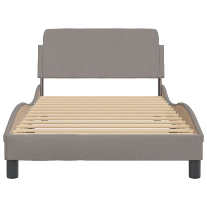 Bettgestell "Dover" Taupe 100x200 cm Stoff