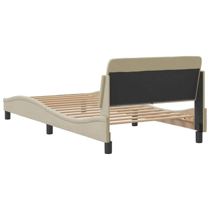 Bettgestell "Dover" Creme 100x200 cm Stoff