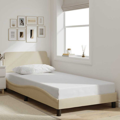 Bettgestell "Dover" Creme 100x200 cm Stoff