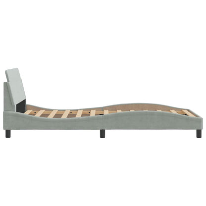 Bettgestell "Dover" Hellgrau 100x200 cm Samt