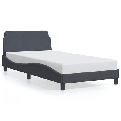 Bettgestell "Dover" Dunkelgrau 100x200 cm Samt
